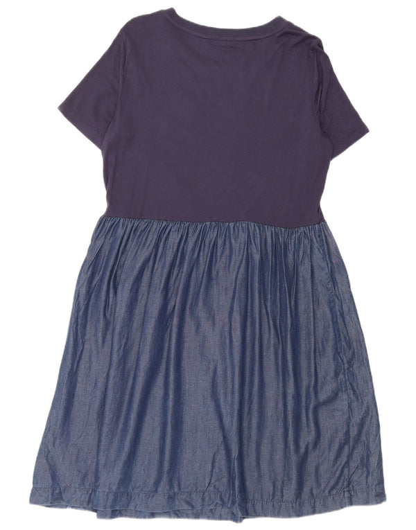 Vestido básico feminino Marks & Spencer UK 12 médio azul marinho Lyocell