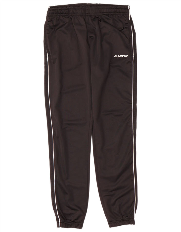 Calça de treino masculina Lotto Joggers grande poliéster preto