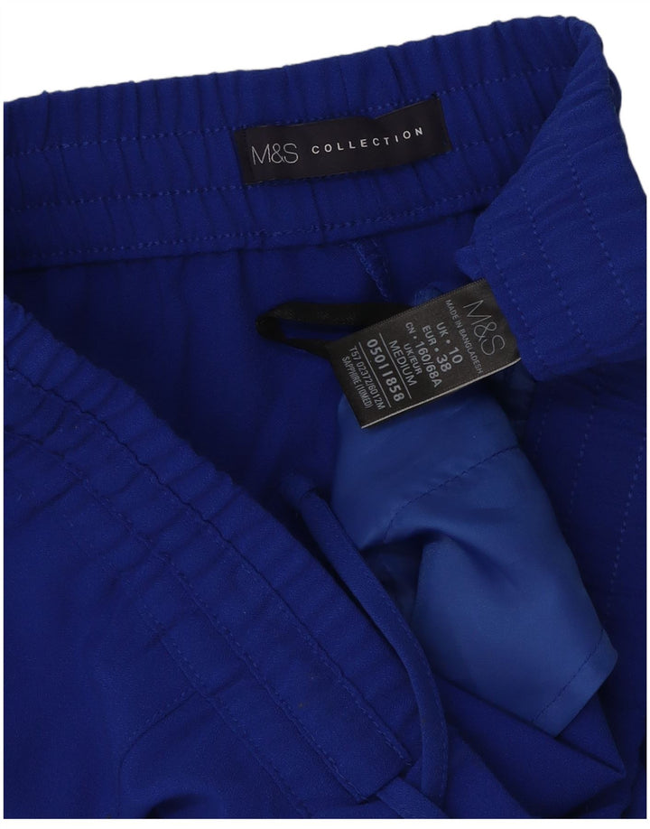 Calça de treino feminina Marks & Spencer Reino Unido 10 pequena azul poliamida