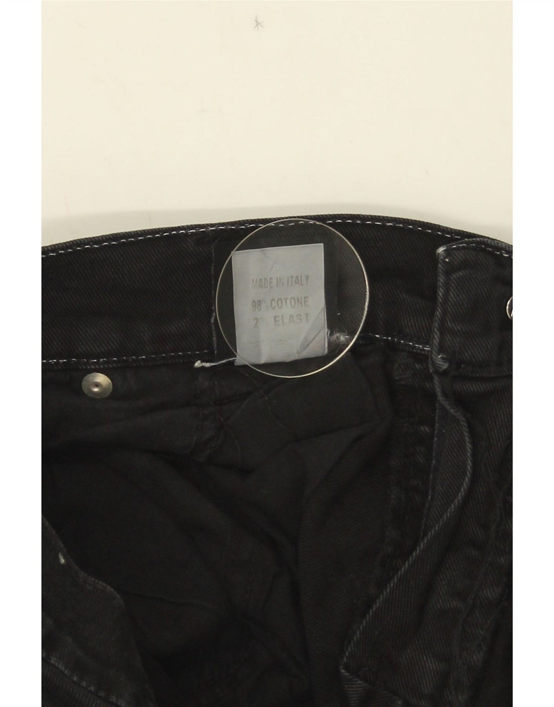 Calça jeans reta masculina Roy Rogers W33 L30 algodão preto