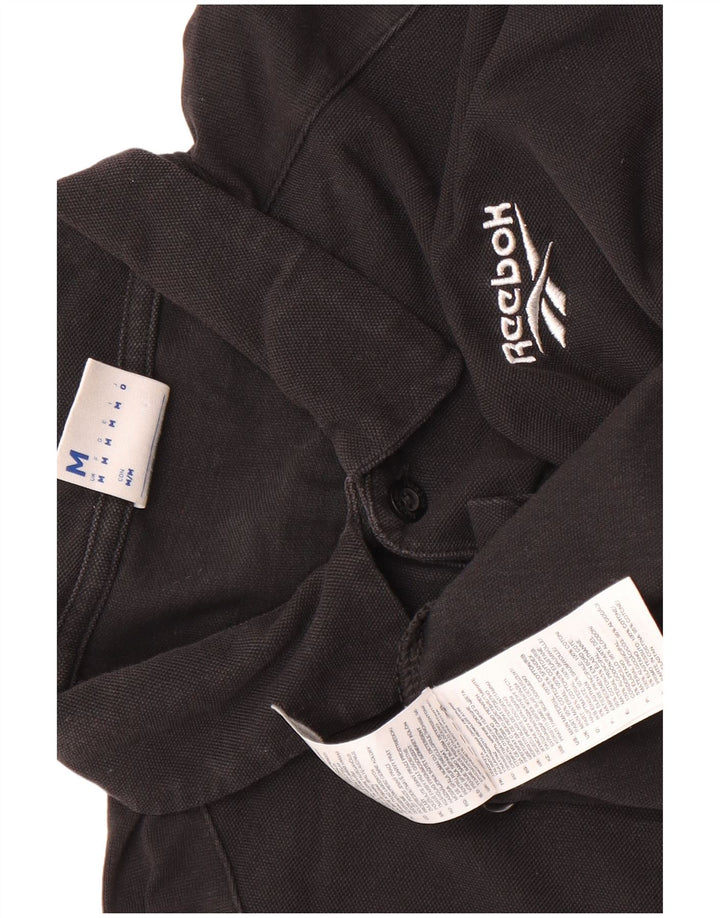 Camisa polo masculina Reebok médio algodão preto