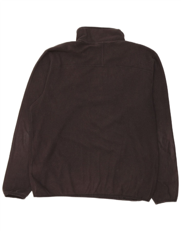Suéter de lã masculino The North Face com zíper e gola grande poliéster preto