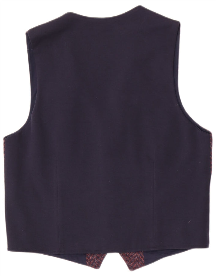Colete masculino vintage espinha de peixe roxo médio