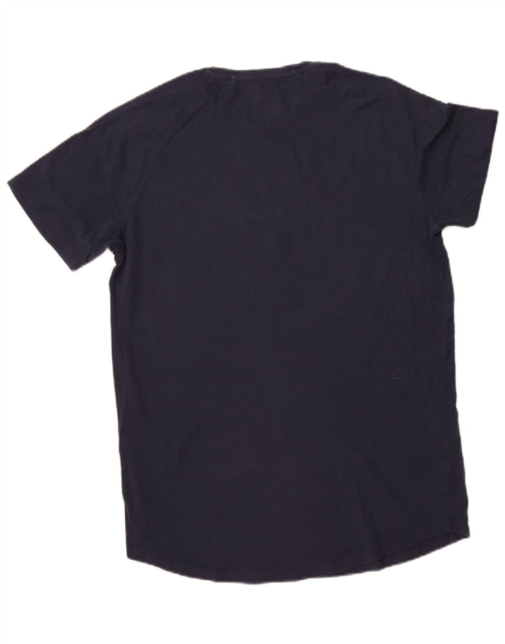 Camiseta masculina JACK & JONES de algodão azul marinho médio