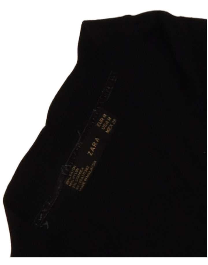Suéter Zara Feminino Crop Cardigan Reino Unido 12 Médio Preto