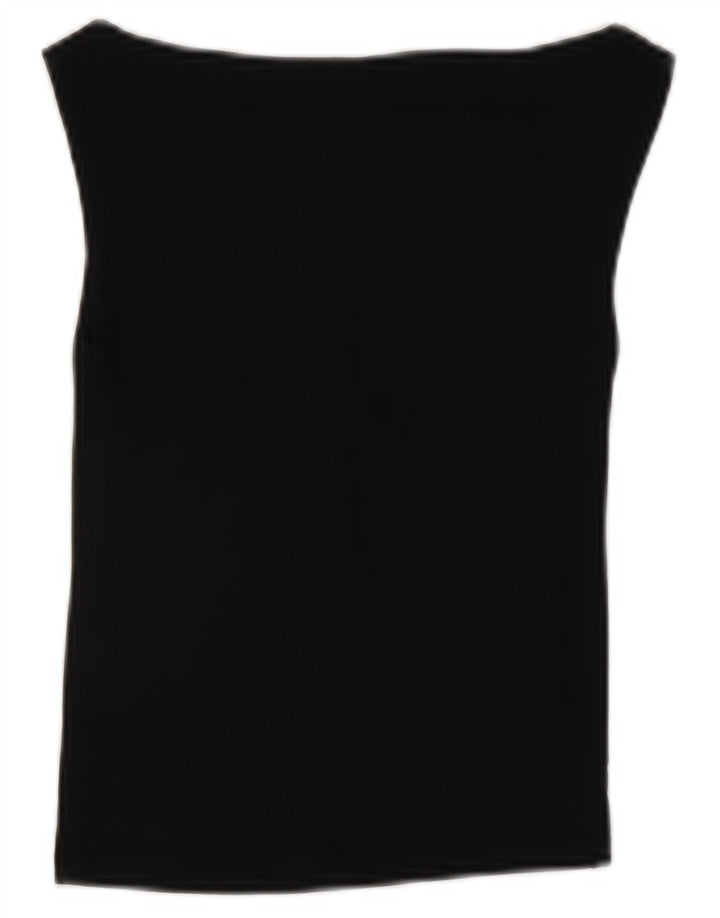 Blusa cropped feminina ZARA UK 8 pequena preta