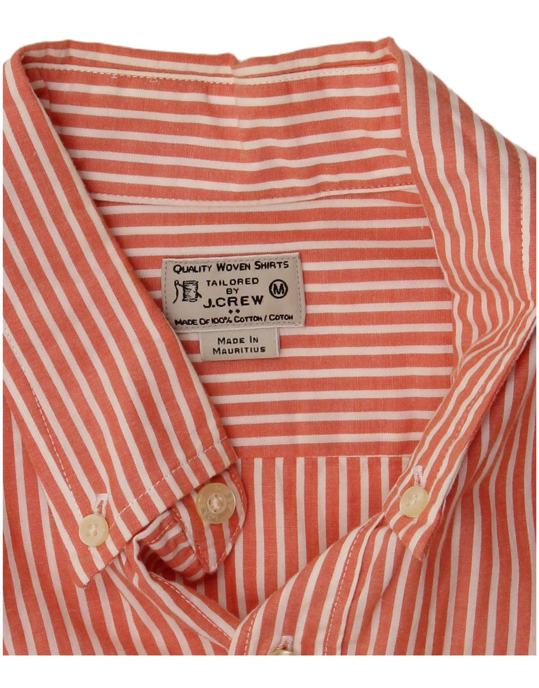Camisa masculina J. Crew algodão risca de giz rosa médio