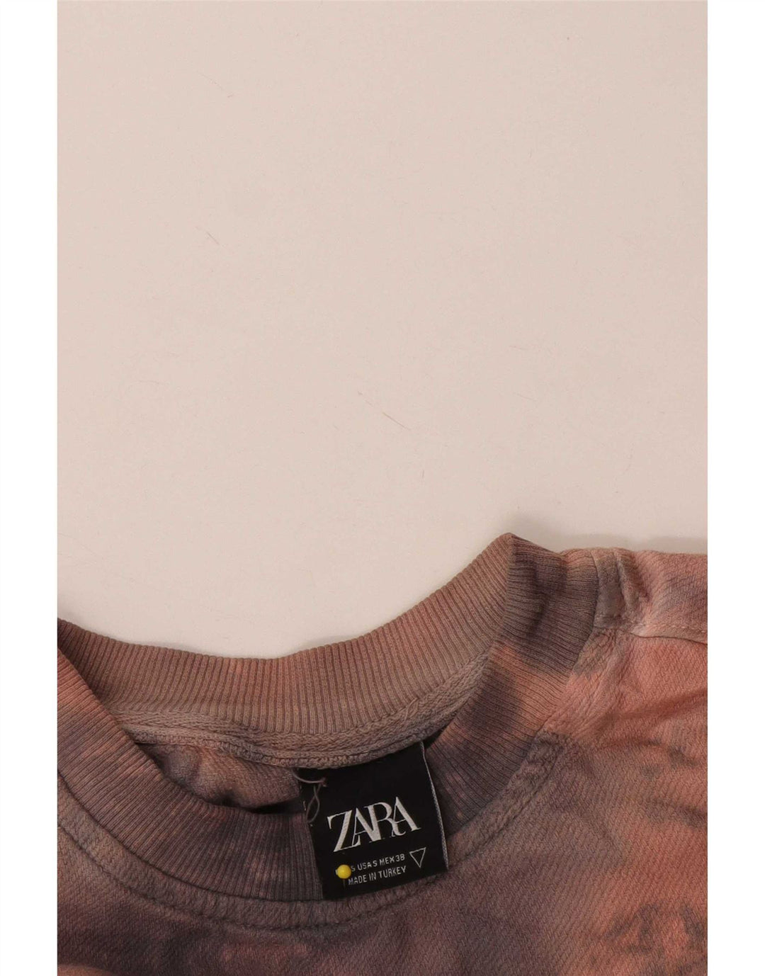 Moletom Zara Masculino Gráfico Solto Fit Jumper Pequeno Multicolorido Tie Dye
