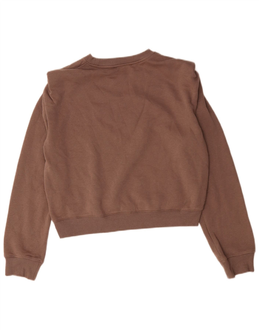 Zara moletom feminino oversized jumper UK 10 pequeno algodão marrom