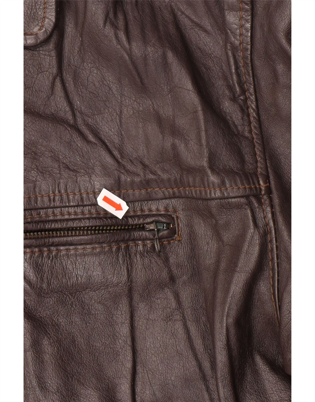 Jaqueta de couro masculina VINTAGE UK 42 XL couro marrom