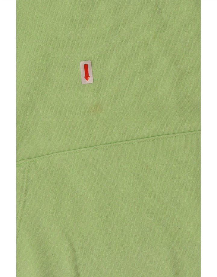 CHAMPION Suéter feminino com capuz gráfico Reino Unido 16 grande algodão verde