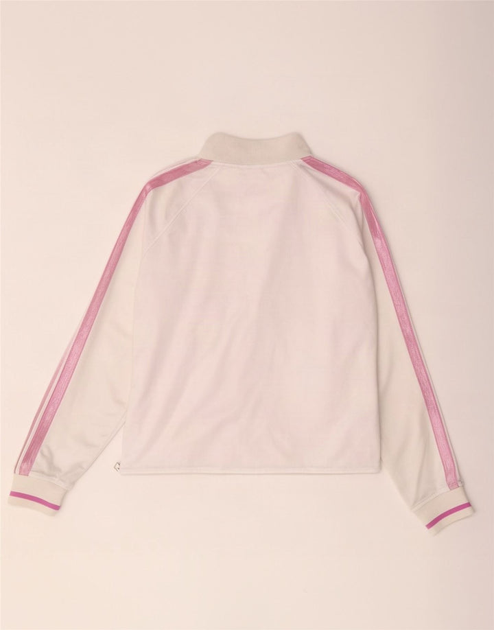 Asics Womens Tracksuit Top Jacket UK 18 XL Branco Colourblock Poliéster