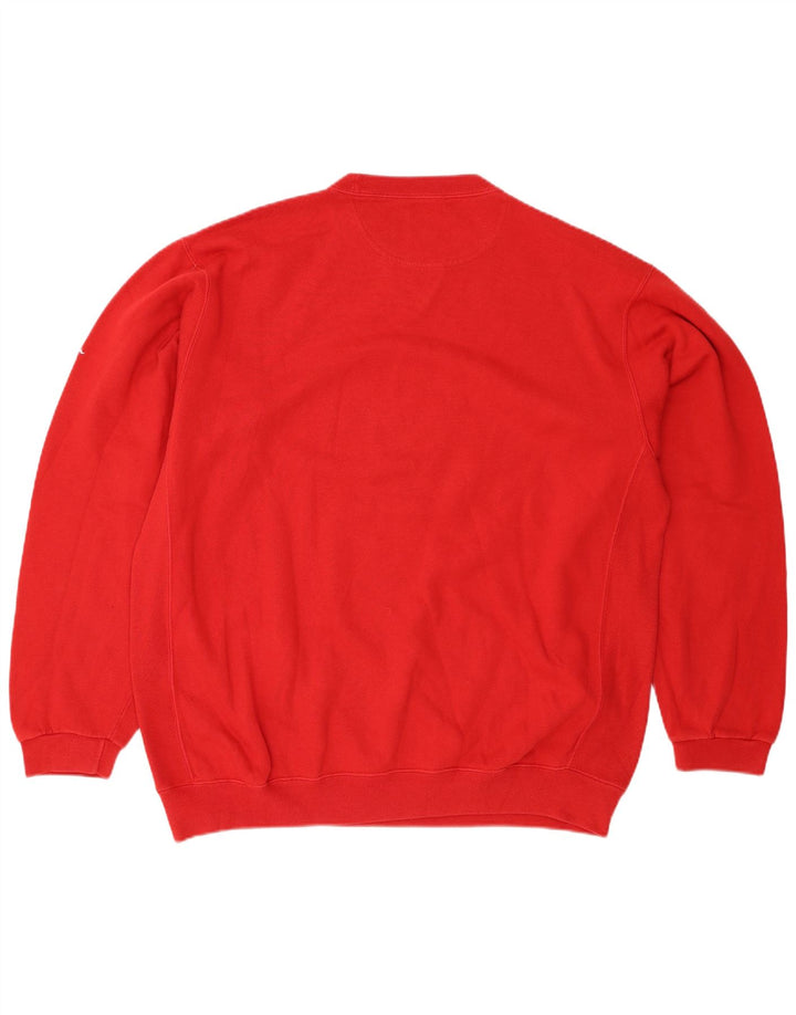 CHAMPION Masculino moletom gráfico Jumper XL algodão vermelho