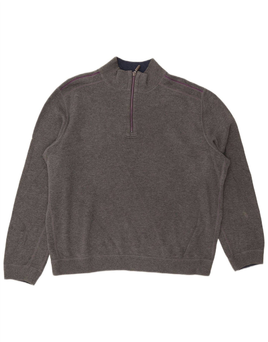 Suéter masculino TOMMY BAHAMA com zíper e gola XL cinza