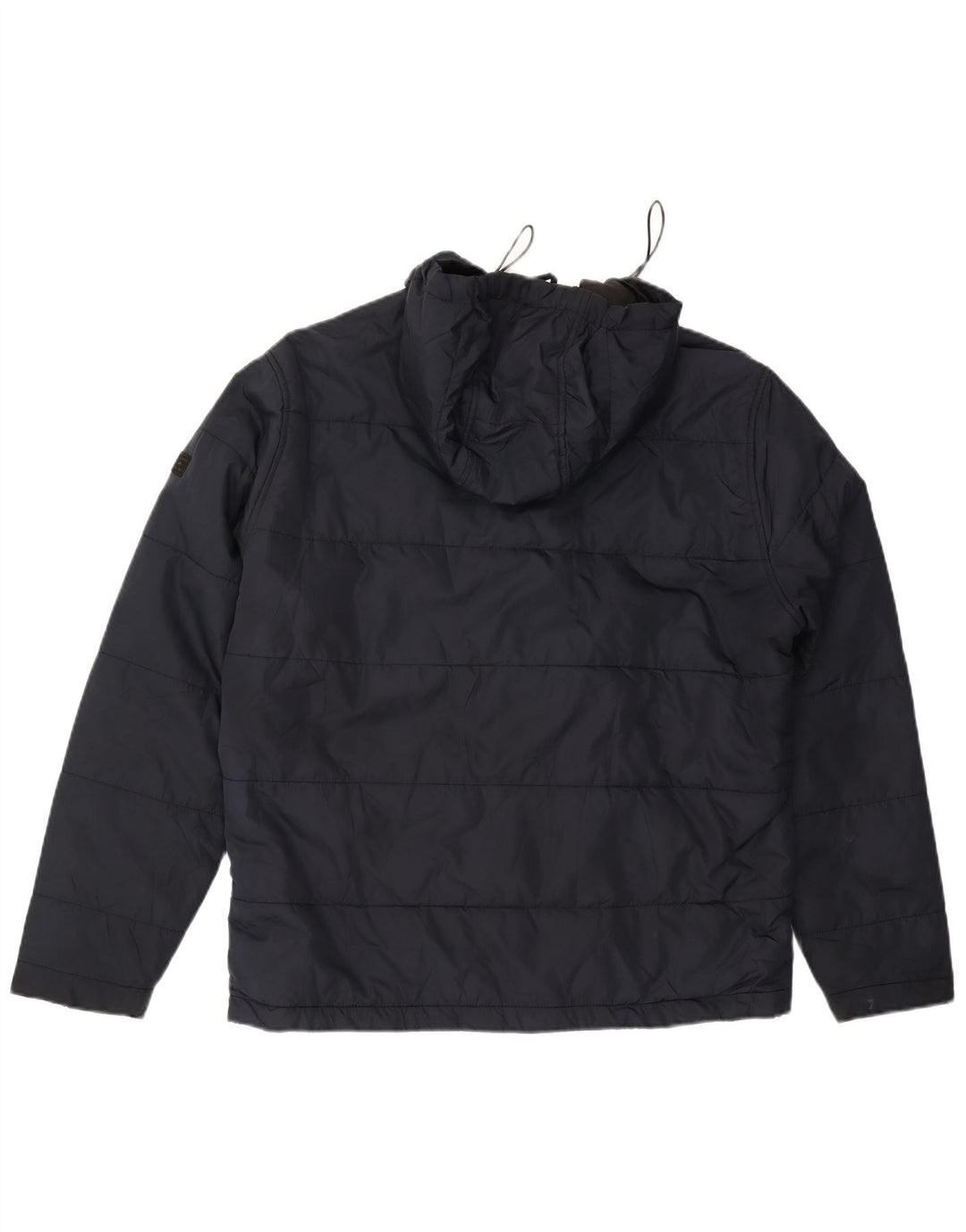 Jaqueta masculina acolchoada com capuz Jack & Jones UK 42 XL azul marinho poliéster