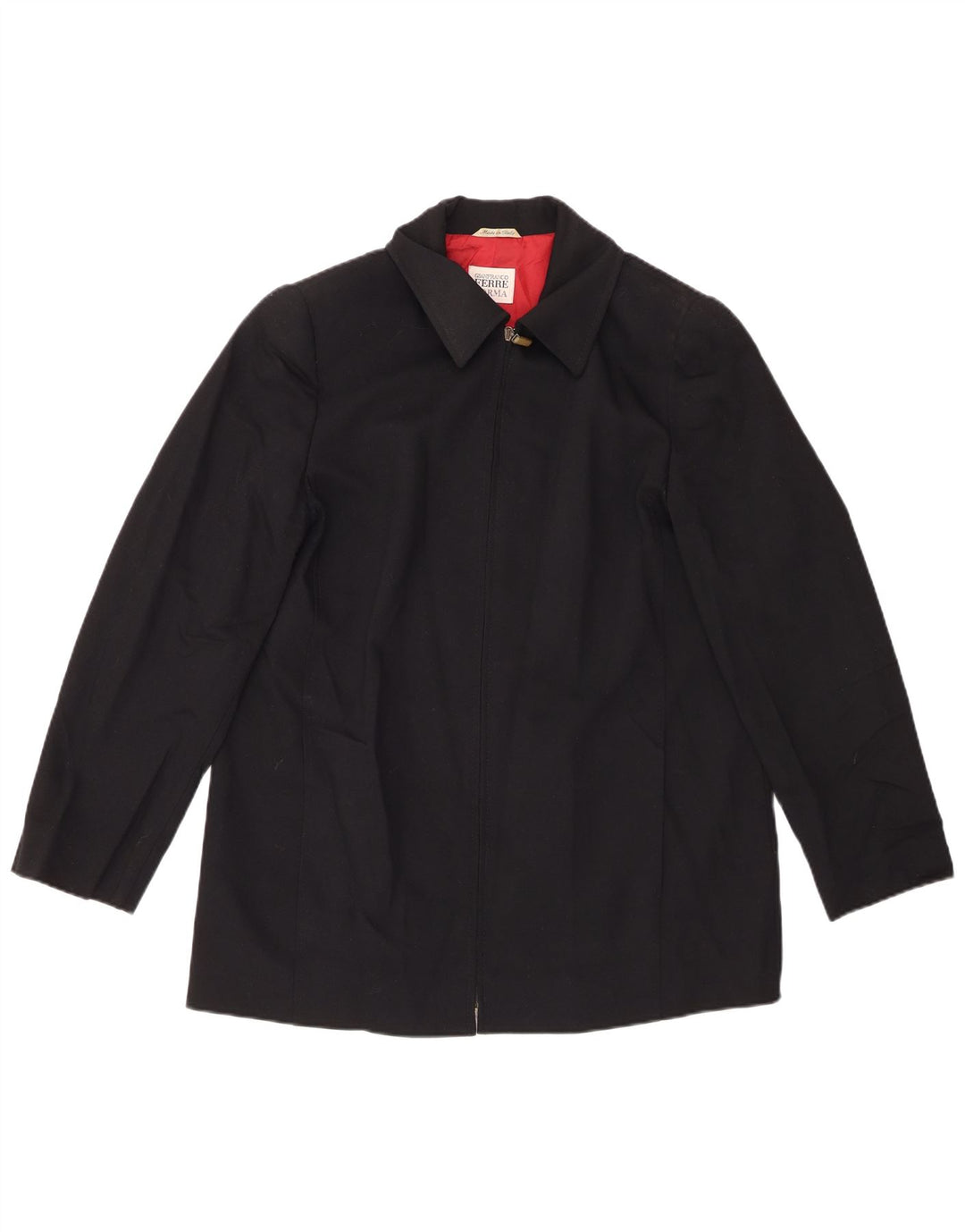 Jaqueta utilitária feminina GIANFRANCO FERRE UK 18 XL lã preta