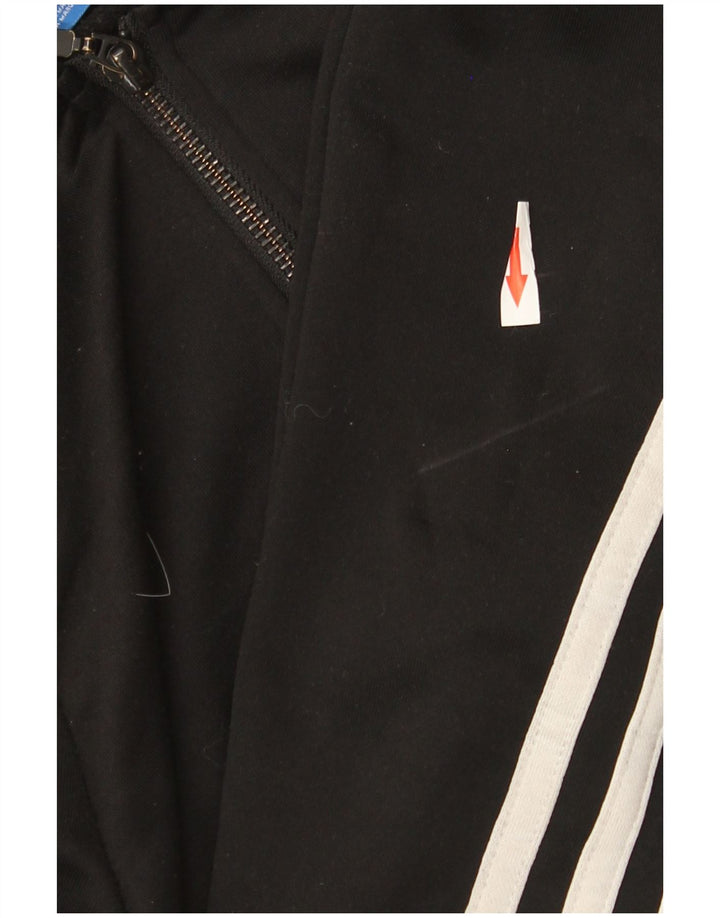 Suéter Adidas Boys Zip com capuz 11-12 anos preto poliéster