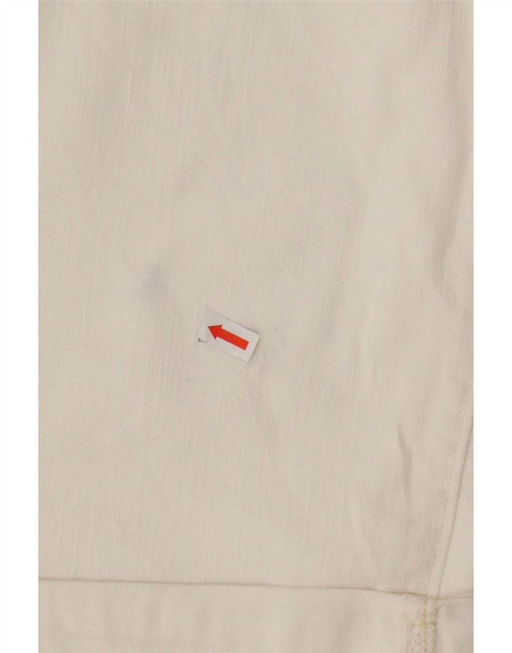 Shorts jeans feminino Levi's EUA 10 grande W30 branco