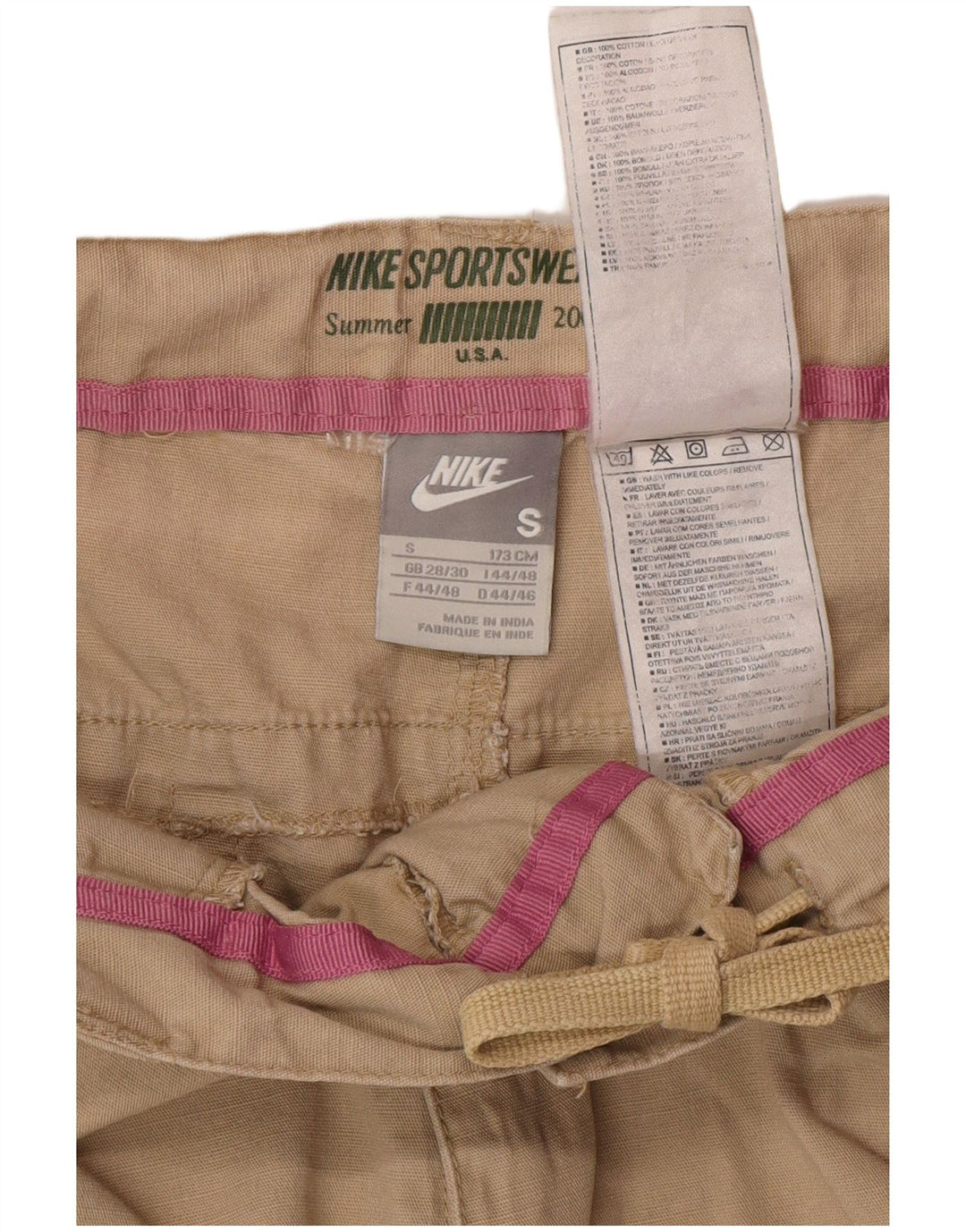 Shorts Nike Masculino Chino Pequeno W29 Algodão Bege