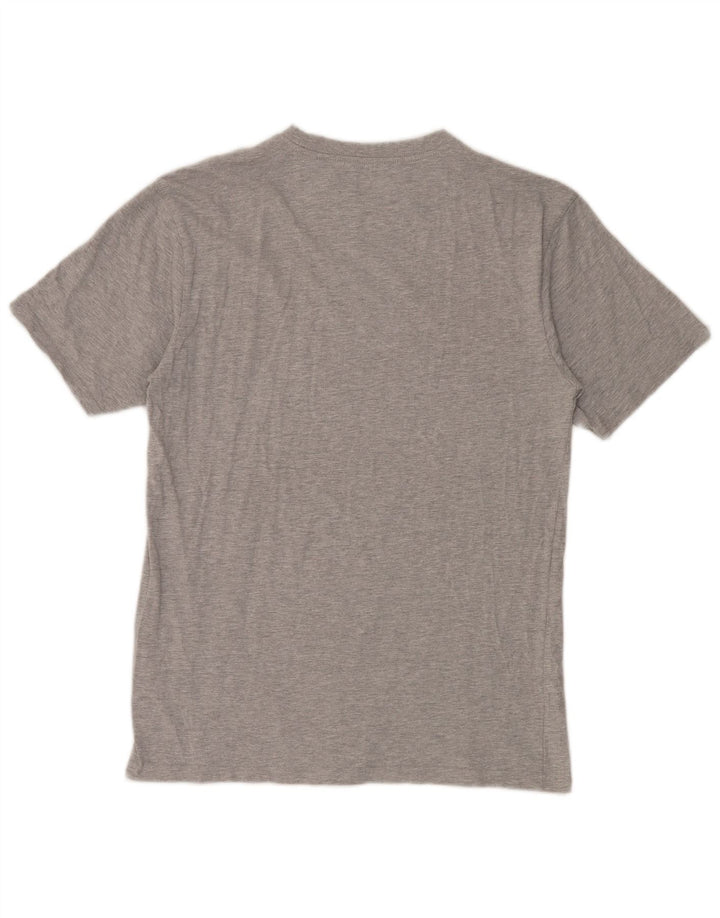Camiseta masculina Karl Kani Top algodão manchado cinza médio