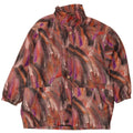 Casaco corta-vento feminino vintage com padrão abstrato EU 46 XL multicolorido