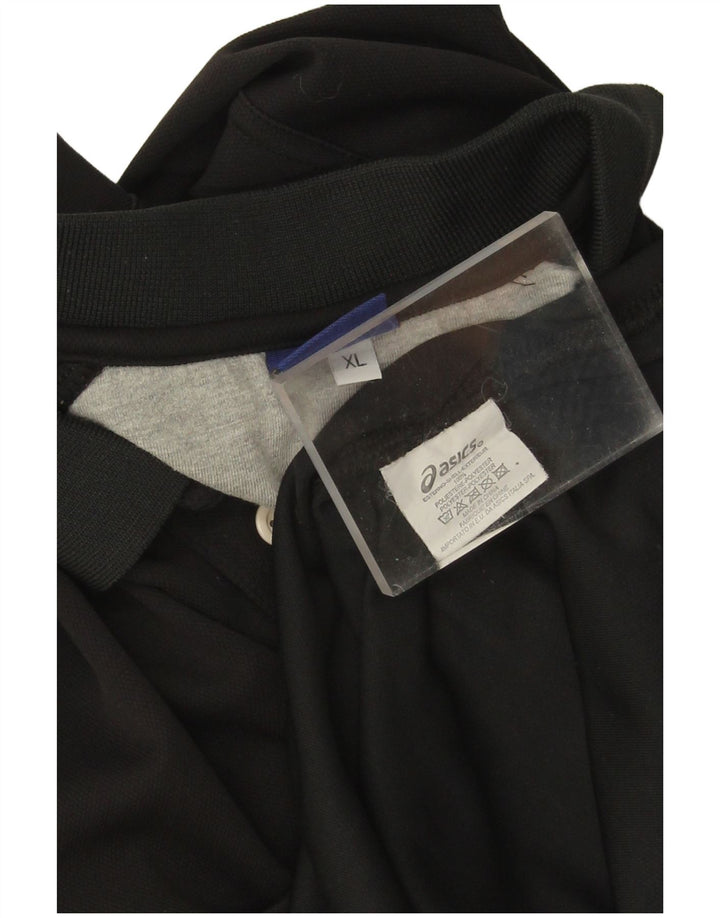 Camisa polo masculina Asics XL preta poliéster