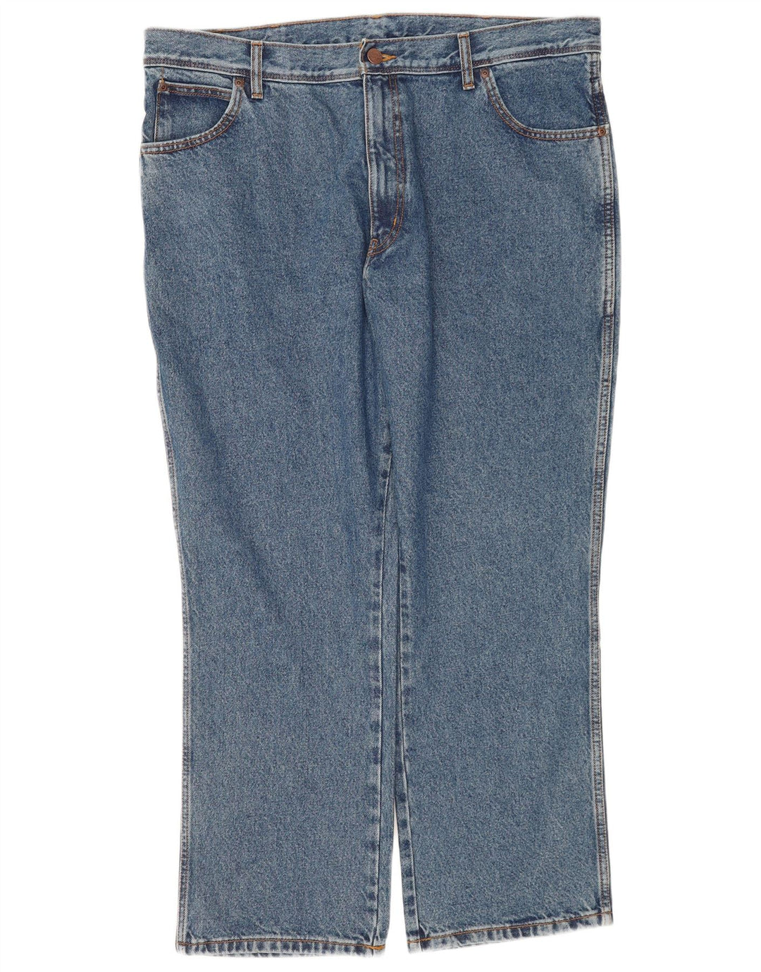 Wrangler Mens Regular Fit Straight Jeans W40 L30 Azul Algodão