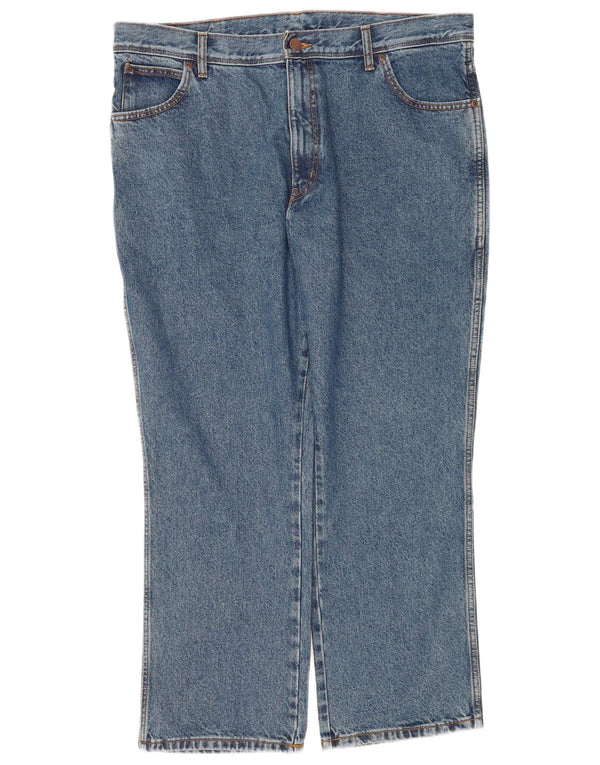 Wrangler Mens Regular Fit Straight Jeans W40 L30 Azul Algodão