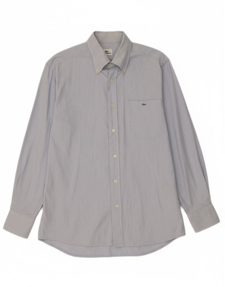 Camisa masculina LACOSTE tamanho 40 algodão azul médio