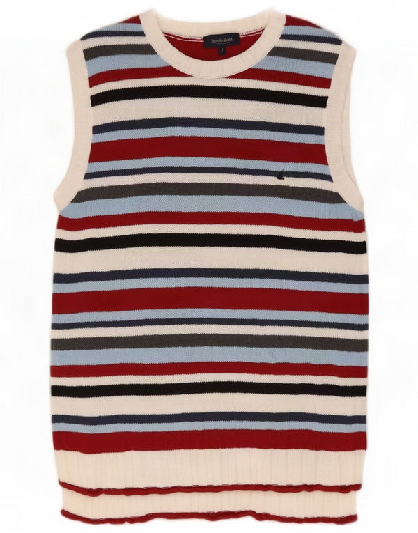Brooksfield Womens Vest Tank Top UK 16 Grande listrado multicolorido