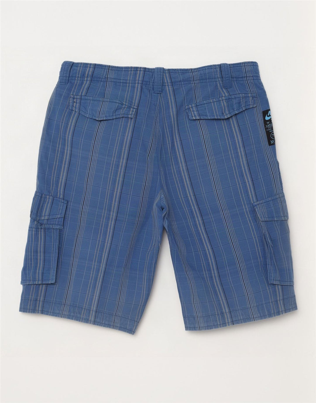 Nike Mens Cargo Shorts W34 Médio Azul Check Algodão
