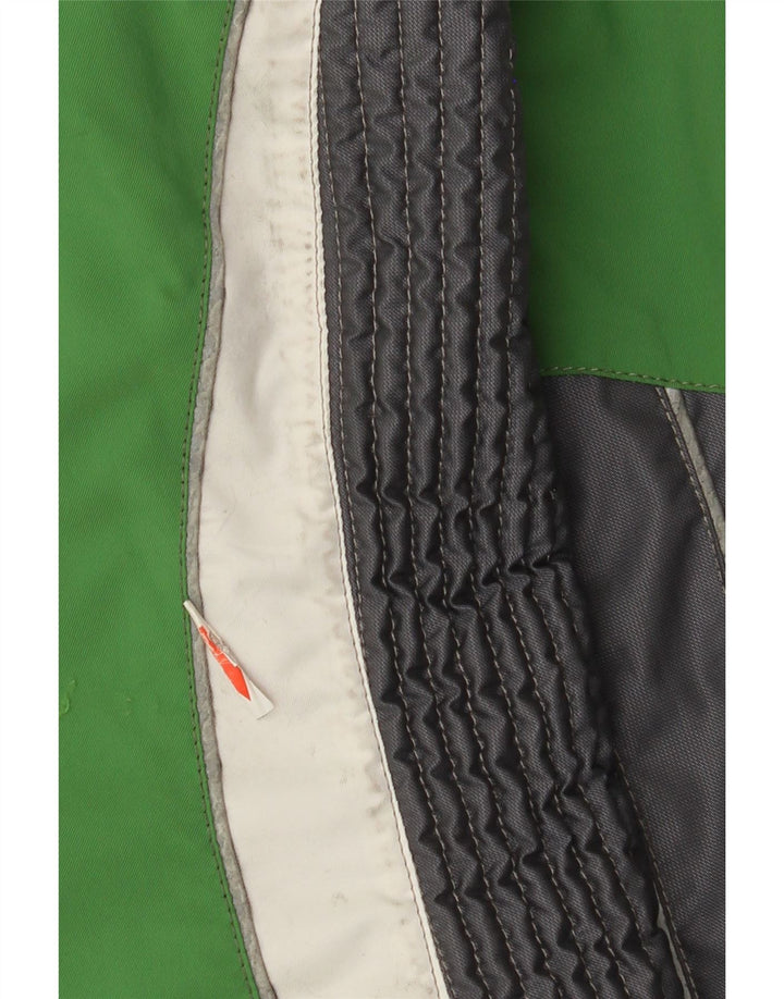 Jaqueta de esqui feminina com capuz Colmar IT 46 grande bloco colorido verde