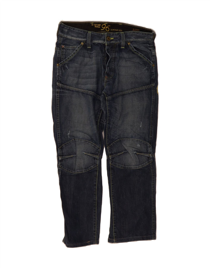 G-STAR Mens Graphic Straight Jeans W33 L26 Navy Blue Cotton Vintage G-Star and Second-Hand G-Star from Messina Hembry 