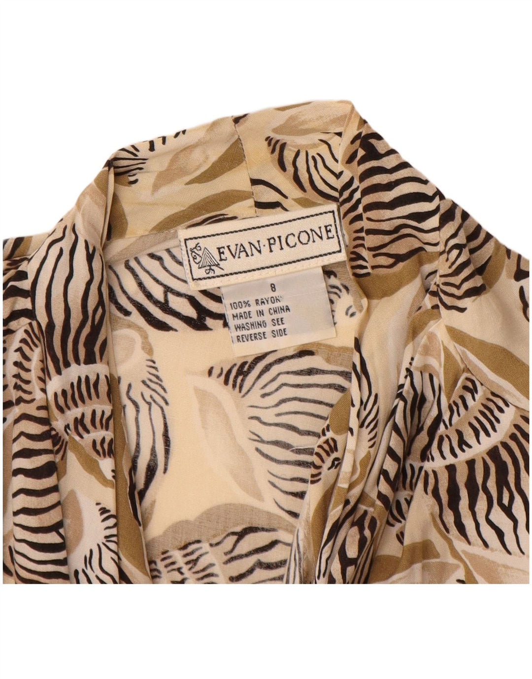Cardigan feminino EVAN PICONE com estampa animal verde médio US 8