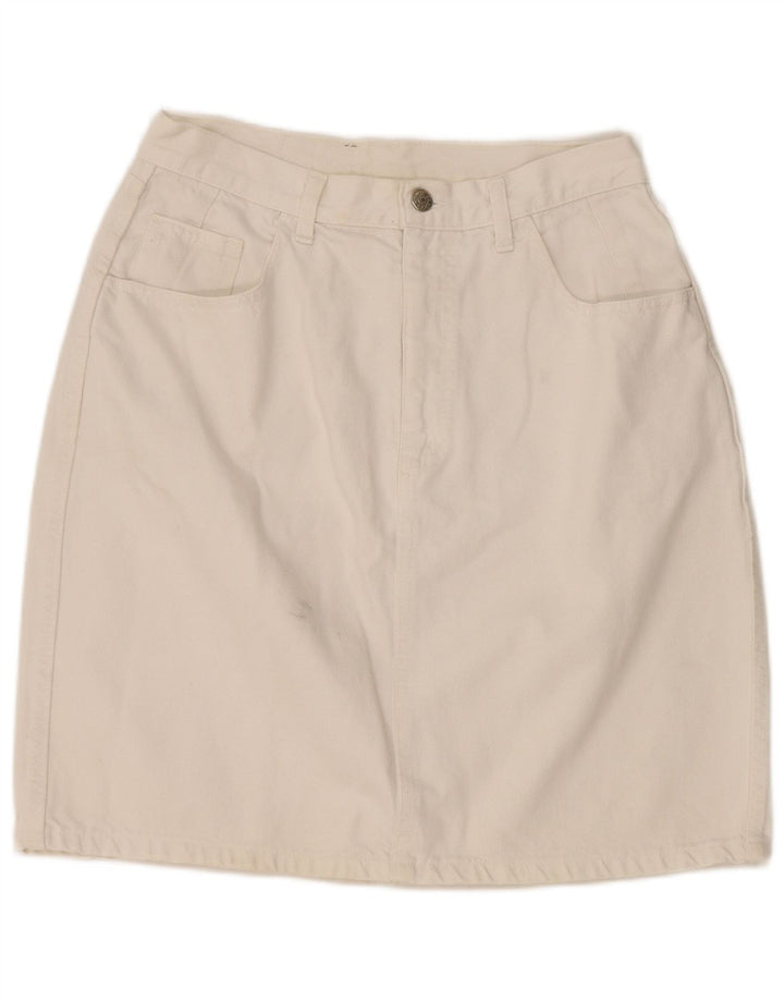 Saia jeans feminina CARRERA IT 42 médio W32 algodão branco