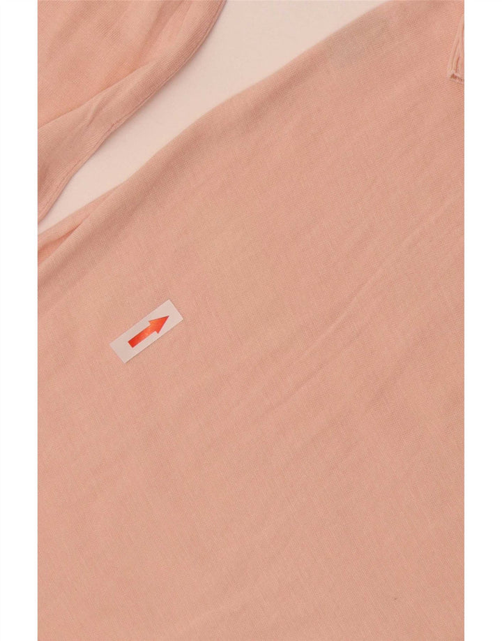 Blusa feminina Massimo Dutti manga comprida UK 8 pequena rosa