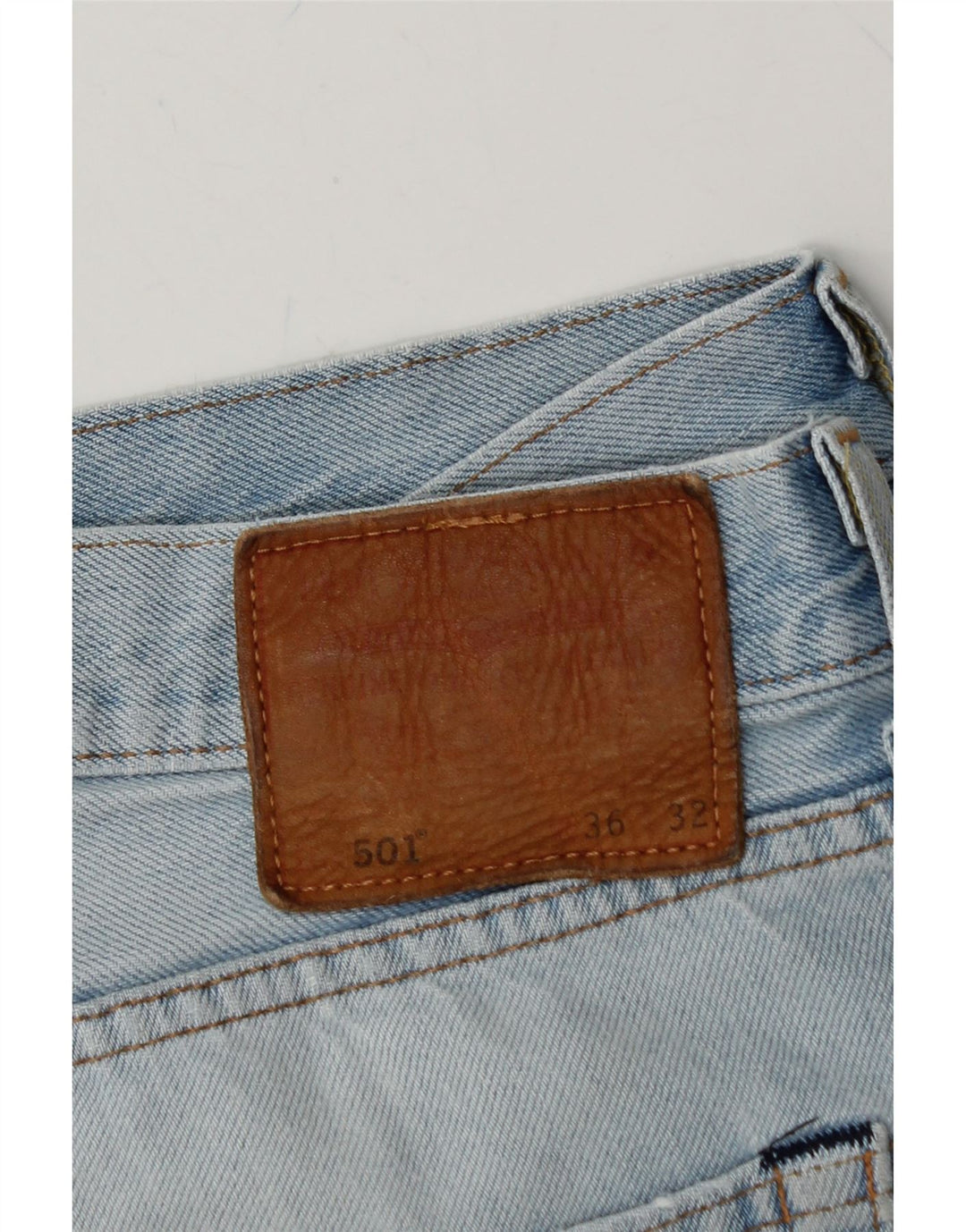LEVI'S Mens 501 Distressed Denim Shorts W36 Large  Blue Cotton