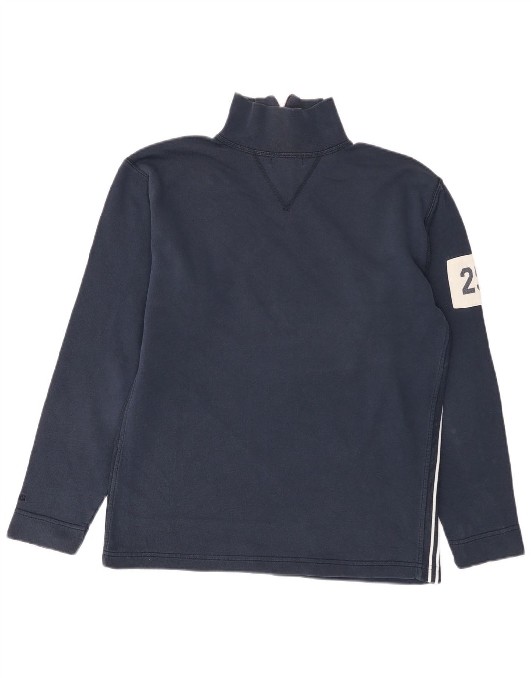 Asics Mens Zip Neck Moletom Jumper Pequeno Azul Marinho