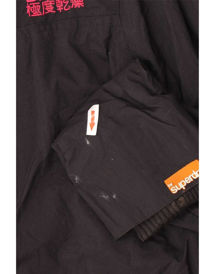 Jaqueta corta-vento feminina Superdry UK 16 grande nylon preto