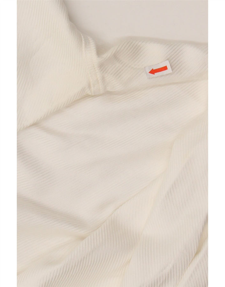 Camisa feminina de veludo BANANA REPUBLIC Reino Unido 14 algodão branco médio