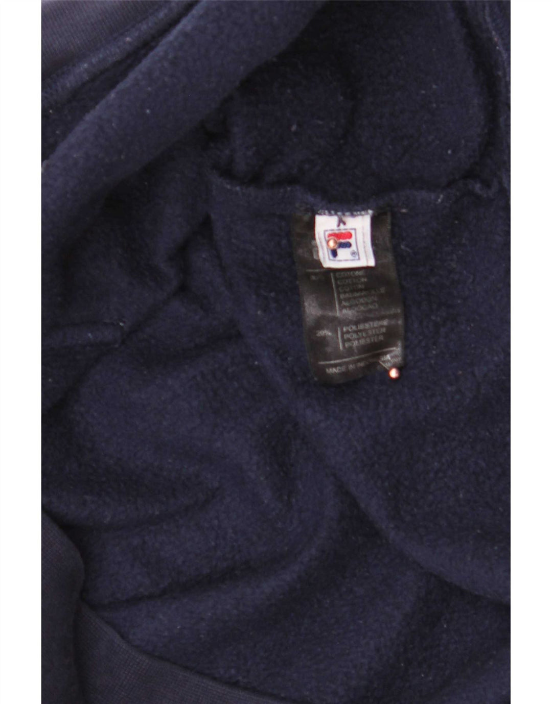 Fila Mens Graphic Hoodie Jumper Médio Algodão Azul Marinho
