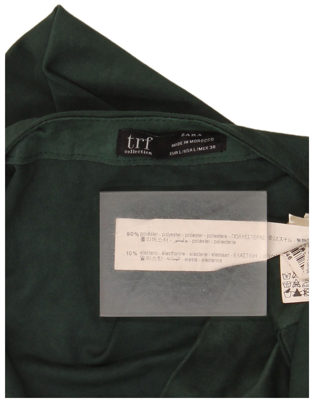 Macacão feminino Zara UK 14 grande poliéster verde