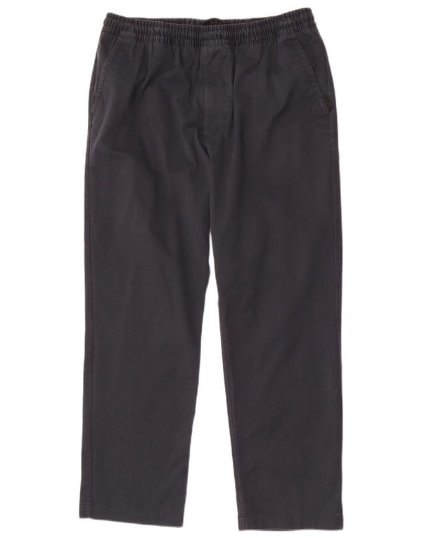 NIKE Mens Dri Fit Straight Chino Calças Grande W34 L28 Azul Marinho Algodão