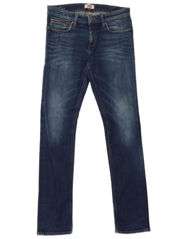 Tommy Hilfiger Masculino Scanton Slim Jeans W32 L34 Azul Algodão