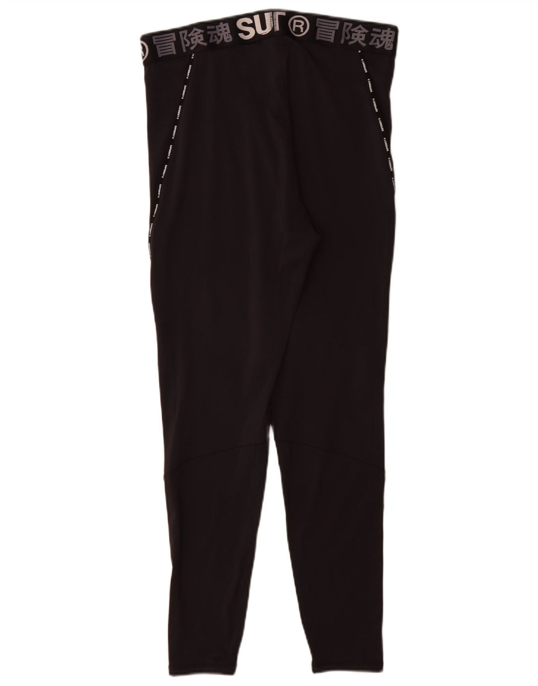 Leggings gráficas femininas Superdry UK 18 XL preto poliéster