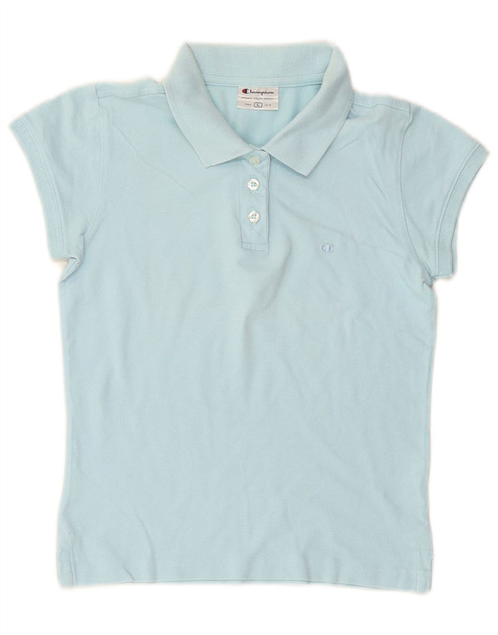 Camisa polo feminina CHAMPION UK 14 grande algodão azul