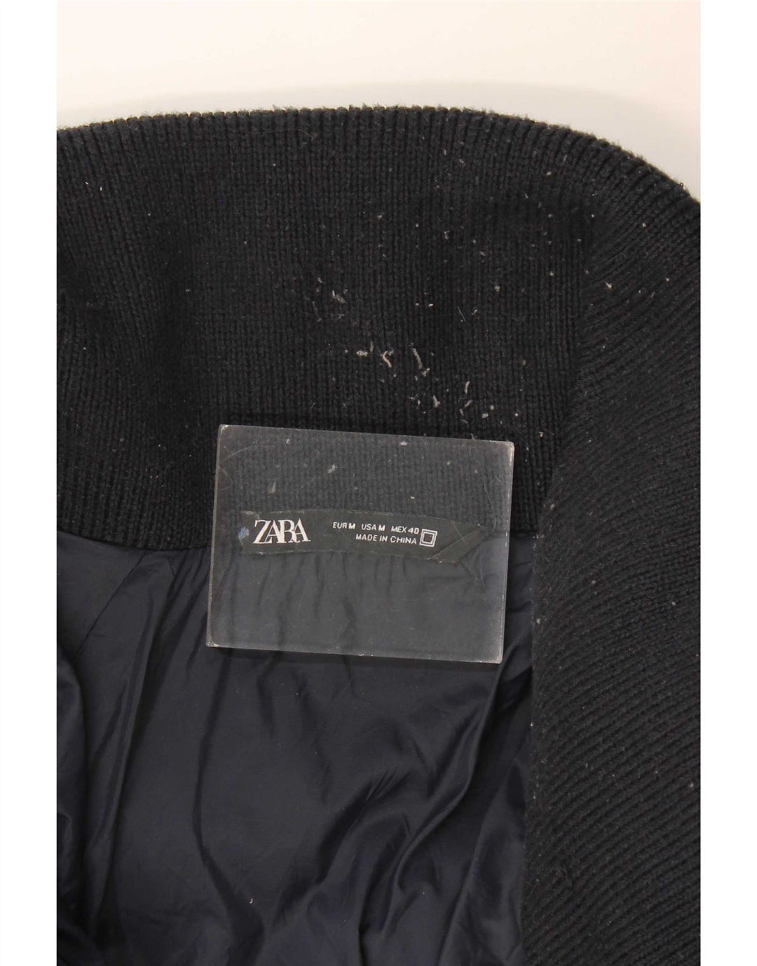Jaqueta acolchoada masculina Zara Loose Fit UK 38 Médio Azul Marinho