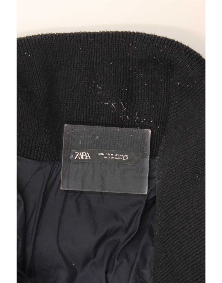 Jaqueta acolchoada masculina Zara Loose Fit UK 38 Médio Azul Marinho