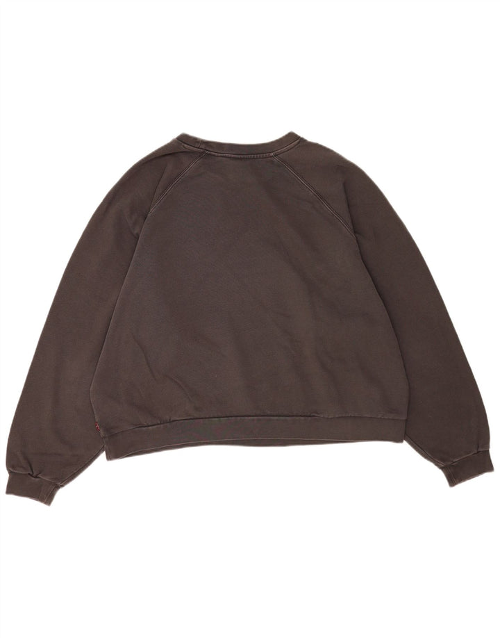 Moletom feminino Levi's com estampa oversized, Reino Unido 18 XL, algodão cinza