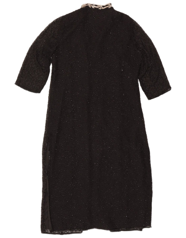 Cardigan feminino Jacques Vert noite manga 3/4 Reino Unido 12 médio preto